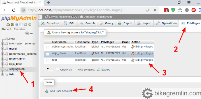 Cara Mengatur Hak Akses (Privilege) User Database di phpMyAdmin pada Windows